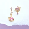 Kawaii Therapy Earrings<Kawaii Sparkling Heart Moon Earrings – Limited Edition