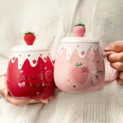 Kawaii Therapy Bottles<Kawaii Strawberry Ceramic Cup – Special Edition