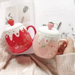 Kawaii Therapy Bottles<Kawaii Strawberry Ceramic Cup – Special Edition