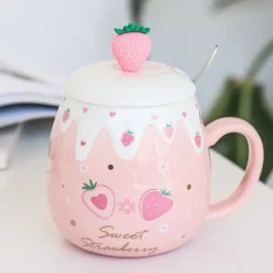 Kawaii Therapy Bottles<Kawaii Strawberry Ceramic Cup – Special Edition