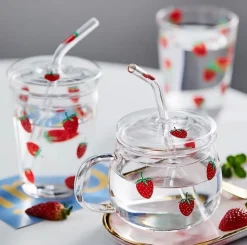 Kawaii Therapy Bottles<Kawaii Strawberry Glass Cup