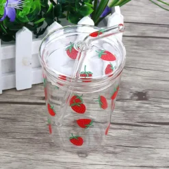 Kawaii Therapy Bottles<Kawaii Strawberry Glass Cup
