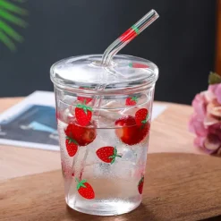 Kawaii Therapy Bottles<Kawaii Strawberry Glass Cup