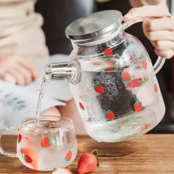 Kawaii Therapy Bottles<Kawaii Strawberry Glass Tea Pot – Limited Edition