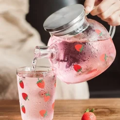 Kawaii Therapy Bottles<Kawaii Strawberry Glass Tea Pot – Limited Edition