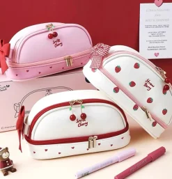 Kawaii Therapy Pencil Cases<Kawaii Strawberry Korea Style Pencil Case – Limited Edition