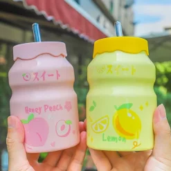 Kawaii Therapy Bottles<Kawaii Strawberry Peach Fruit Ceramic Cup