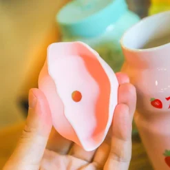 Kawaii Therapy Bottles<Kawaii Strawberry Peach Fruit Ceramic Cup