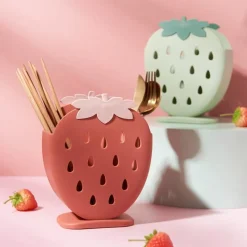Kawaii Therapy Bottles<Kawaii Strawberry Utensil Holder – Limited Edition