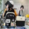 Kawaii Therapy Preppy Backpacks | Japanese Style Backpacks<Kawaii Study Harajuku Backpack Set (5pcs) – Limited Edition