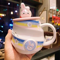Kawaii Therapy Bottles<Kawaii Sweet Bunny Rabbit Ceramic Mug