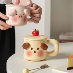 Kawaii Therapy Bottles<Animal Friends Ceramic Cup – Limited Edition