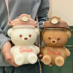 Kawaii Therapy Bottles<Bear Straw Bottle (1000ml) – Limited Edition
