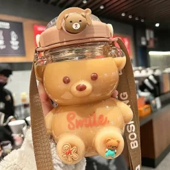 Kawaii Therapy Bottles<Bear Straw Bottle (1000ml) – Limited Edition