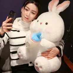 Kawaii Therapy Cute Stuffed Animals | Giant Stuffed Animals<Bunny Milk Bottle Plush – Jumbo Edition