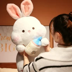 Kawaii Therapy Cute Stuffed Animals | Giant Stuffed Animals<Bunny Milk Bottle Plush – Jumbo Edition