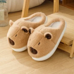 Kawaii Therapy Slippers | Capybara<Capybara Winter Plush Slippers