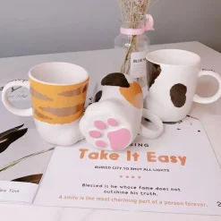 Kawaii Therapy Bottles<Cat Paw Ceramic Cup – Limited Edition