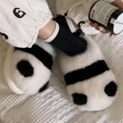 Kawaii Therapy Slippers<Fluffy Panda Cozy Slippers – Limited Edition