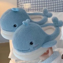 Kawaii Therapy Slippers<Fuzzy Whale Comfy Slippers – Special Edition