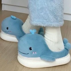 Kawaii Therapy Slippers<Fuzzy Whale Comfy Slippers – Special Edition