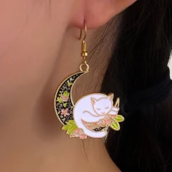 Kawaii Therapy Earrings<Moondance Cat Earrings – Limited Edition