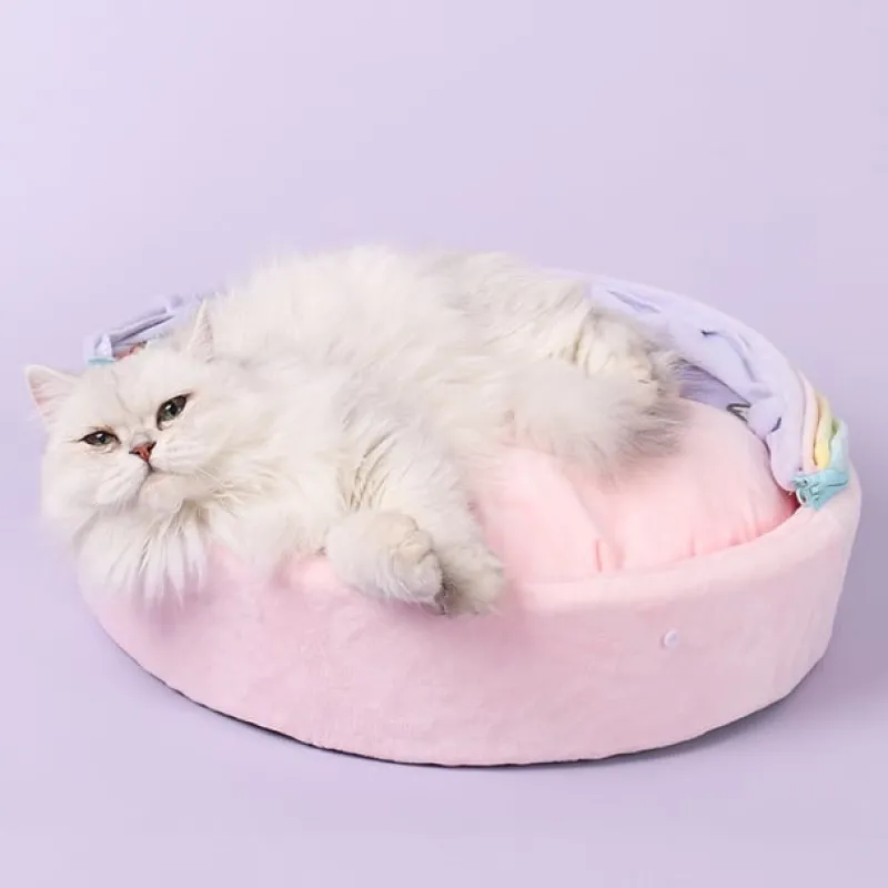 Kawaii Therapy Cat House<Retractable Cat Play Nest