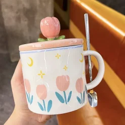 Kawaii Therapy Bottles<Tulip Ceramic Cup (350ml) – Limited Edition