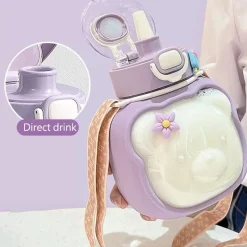 Kawaii Therapy Bottles<Kawaii Transparent Style Bear Straw Bottle – Special Edition