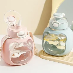 Kawaii Therapy Bottles<Kawaii Transparent Style Bear Straw Bottle – Special Edition