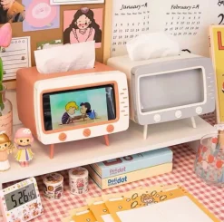 Kawaii Therapy Tissue Box<Kawaii TV Tissue Box Phone Holder – Limited Edition